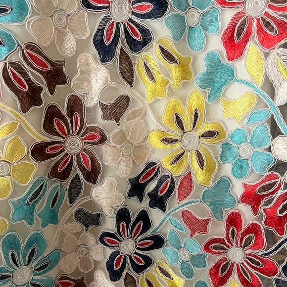 Anthropologie Eva Franco Meghan Floral Embroidered Midi Skirt Size 6 EUC - Picture 6 of 9